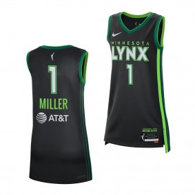 Diamond Miller Rebel Edition Minnesota Lynx Black 2023 WNBA Draft Jersey Unisex