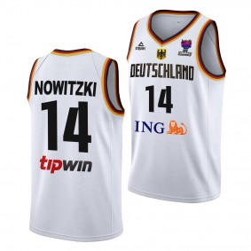 Dirk Nowitzki Germany FIBA EuroBasket 2022 White #14 Jersey Home