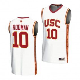 USC Trojans DJ Rodman White #10 NIL Lightweight Fashion Jersey Player Basketball Men