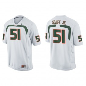 DJ Scaife Jr. Miami Hurricanes Nike Game College Football Jersey White