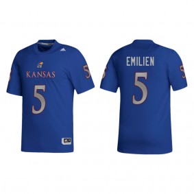 Douglas Emilien Kansas Jayhawks adidas NIL Replica Football Jersey Royal