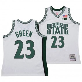 Draymond Green #23 Michigan State Spartans 125th Basketball Anniversary 1999 Throwback Fashion Jersey White