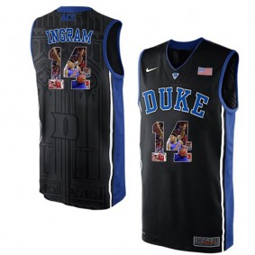 Duke Blue Devils #14 Brandon Ingram Black NCAA College Basketball Player Portrait Fashion Jersey