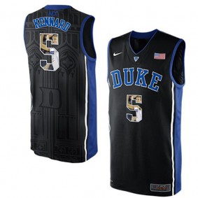 Duke Blue Devils #5 Luke Kennard Black NCAA College Basketball Player Portrait Fashion Jersey