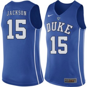 Duke Blue Devils #15 Frank Jackson Royal College Basketball Jersey