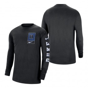 Duke Blue Devils Nike Seasonal Max90 2-Hit Long Sleeve T-Shirt Black