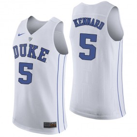 Duke Blue Devils #5 Luke Kennard White College Basketball Jersey