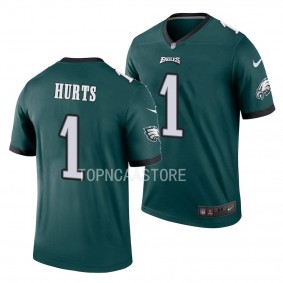 Jalen Hurts Philadelphia Eagles #1 Green Jersey Legend Men's Uniform