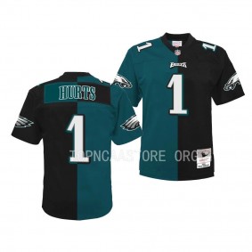 Jalen Hurts Philadelphia Eagles Midnight Green Black Split Legacy Replica Youth Jersey