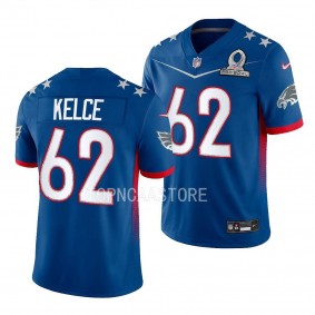 Jason Kelce Philadelphia Eagles #62 Royal Jersey 2023 Pro Bowl Games Men's Uniform