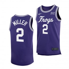 Emanuel Miller #2 TCU Horned Frogs College Basketball Jersey Orchid