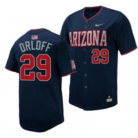 Eric Orloff Arizona Wildcats #29 Replica Baseball Navy Full-Button Jersey