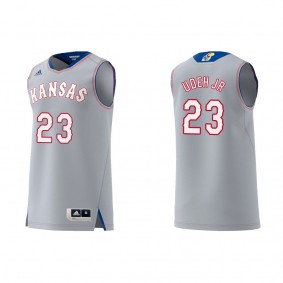 Ernest Udeh Jr. Kansas Jayhawks adidas Swingman Replica College Basketball Jersey Gray