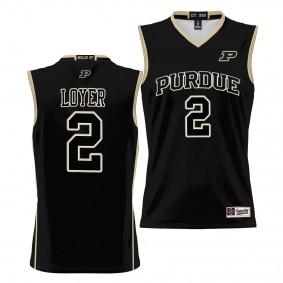 Fletcher Loyer Purdue Boilermakers #2 Black NIL Basketball Jersey Unisex Lightweight