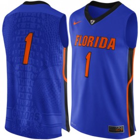 Male Florida Gators #1 Royal Blue Basketball Jersey