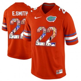 Florida Gators #22 Emmitt Smith Orange Printing Player Portrait College Football Premier Jersey