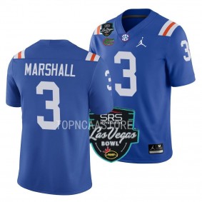 Jason Marshall Florida Gators 2022 Las Vegas Bowl Blue College Football Jersey