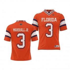 Jason Marshall Jr. Florida Gators NIL Player #3 Jersey Men's Orange Football Uniform