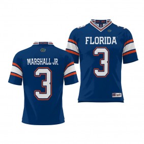 Jason Marshall Jr. Florida Gators NIL Player #3 Jersey Men's Royal Football Uniform