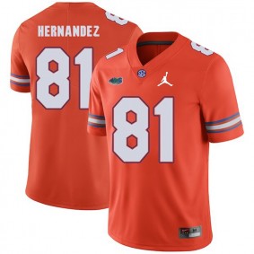 Men's Florida Gators Jordan Brand #81 Orange Aaron Hernandez 2018 Game Football Jersey