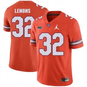 Men's Florida Gators Jordan Brand #32 Orange Adarius Lemons 2018 Game Football Jersey