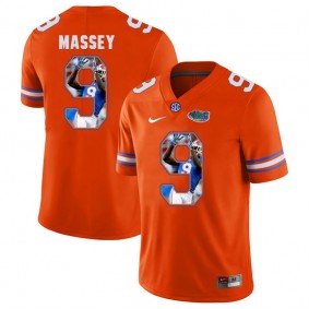 Florida Gators Football #9 Orange Player Portrait College Dre Massey Jersey