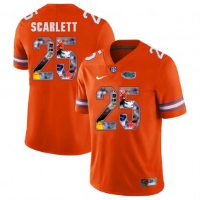 Florida Gators Football #25 Orange Player Portrait College Jordan Scarlett Jersey