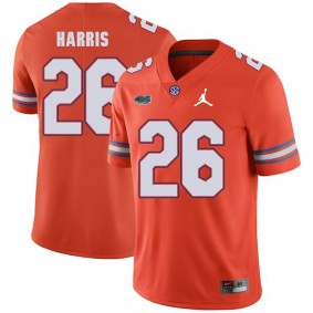 Men's Florida Gators Jordan Brand #26 Orange Marcell Harris 2018 Game Football Jersey