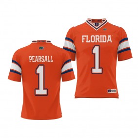 Ricky Pearsall Florida Gators NIL Player #1 Jersey Men's Orange Football Uniform