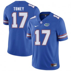 Florida Gators #17 Royal Blue College Football Kadarius Toney Player Performance Jersey