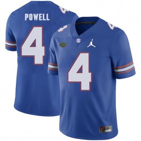 Men's Florida Gators Jordan Brand #4 Royal Brandon Powell 2018 Game Football Jersey