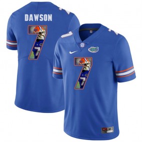 Florida Gators Football #7 Royal Player Portrait College Duke Dawson Jersey