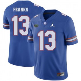 Men's Florida Gators Jordan Brand #13 Royal Feleipe Franks 2018 Game Football Jersey