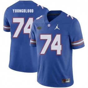 Men's Florida Gators Jordan Brand #74 Royal Jack Youngblood 2018 Game Football Jersey