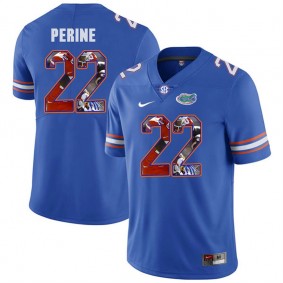 Florida Gators Football #22 Royal Player Portrait College Lamical Perine Jersey