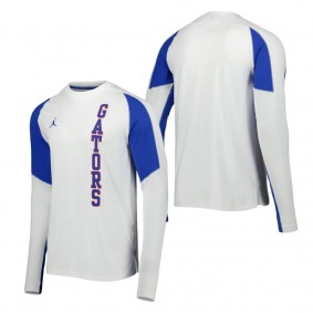 Florida Gators Jordan Brand Basketball Shooting Raglan Long Sleeve T-Shirt White