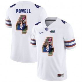 Florida Gators Football #4 White Player Portrait College Brandon Powell Jersey