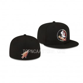 Florida State Seminoles Black College Headwear 59FIFTY Fitted Cap Hat