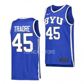 BYU Cougars Fousseyni Traore Royal #45 Replica Jersey College Basketball