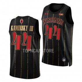 Frank Kaminsky 2022-23 Wisconsin Badgers By the Players Alternate Basketball Jersey Black