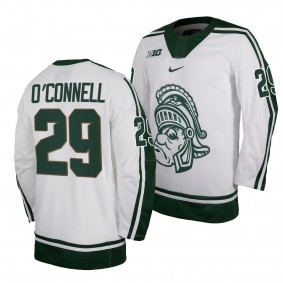 Gavin O'Connell Michigan State Spartans White Replica Hockey Jersey 2023-24