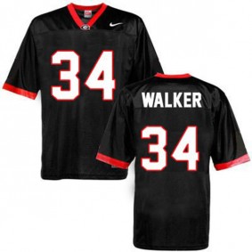 Male Georgia Bulldogs #34 Herschel Walker Black Football Jersey