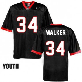 Youth Georgia Bulldogs #34 Herschel Walker Black Football Jersey