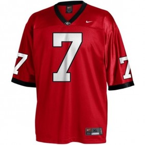 Youth Georgia Bulldogs #7 Matthew Stafford Red Football Jersey