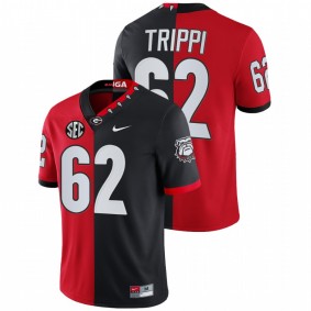 Georgia Bulldogs Charley Trippi #62 100th Season NFL Alumni Jersey Red Black Split Edition