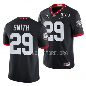 2023 National Championship Christopher Smith Georgia Bulldogs #29 Black College Football Playoff Jersey Men's