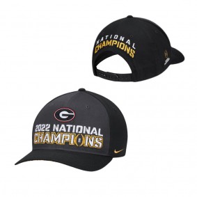 Georgia Bulldogs Nike College Football Playoff 2022 National Champions Locker Room Classic 99 Adjustable Hat Black