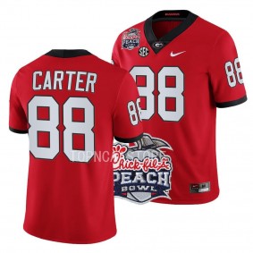 Georgia Bulldogs 2022 Peach Bowl Jalen Carter #88 Red Men's College Football Playoff Jersey