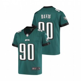 Philadelphia Eagles Jordan Davis 2022 NFL Draft Green Youth Alternate Jersey #90