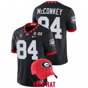 Georgia Bulldogs Ladd McConkey #84 CFP Jersey Black 2021 Orange Bowl Champions